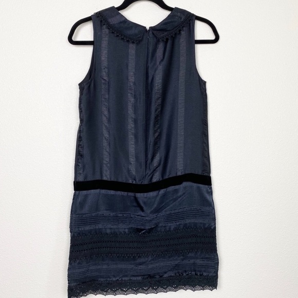 Anna Sui Shirt Dress Target Sleeveless Scoop Neck Collar Drop Waist Belted Mini - Picture 4 of 16